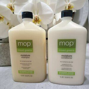 Mop Mixed Greens Moisture Normal to Dry Hair Shampoo Conditioner 33.8 oz